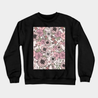 Wild Flowers Floral Pattern Design Crewneck Sweatshirt